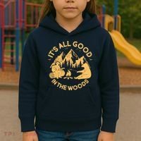 It's All Good In The Woods Wilderness Camping Kids Hoodie thumb 3