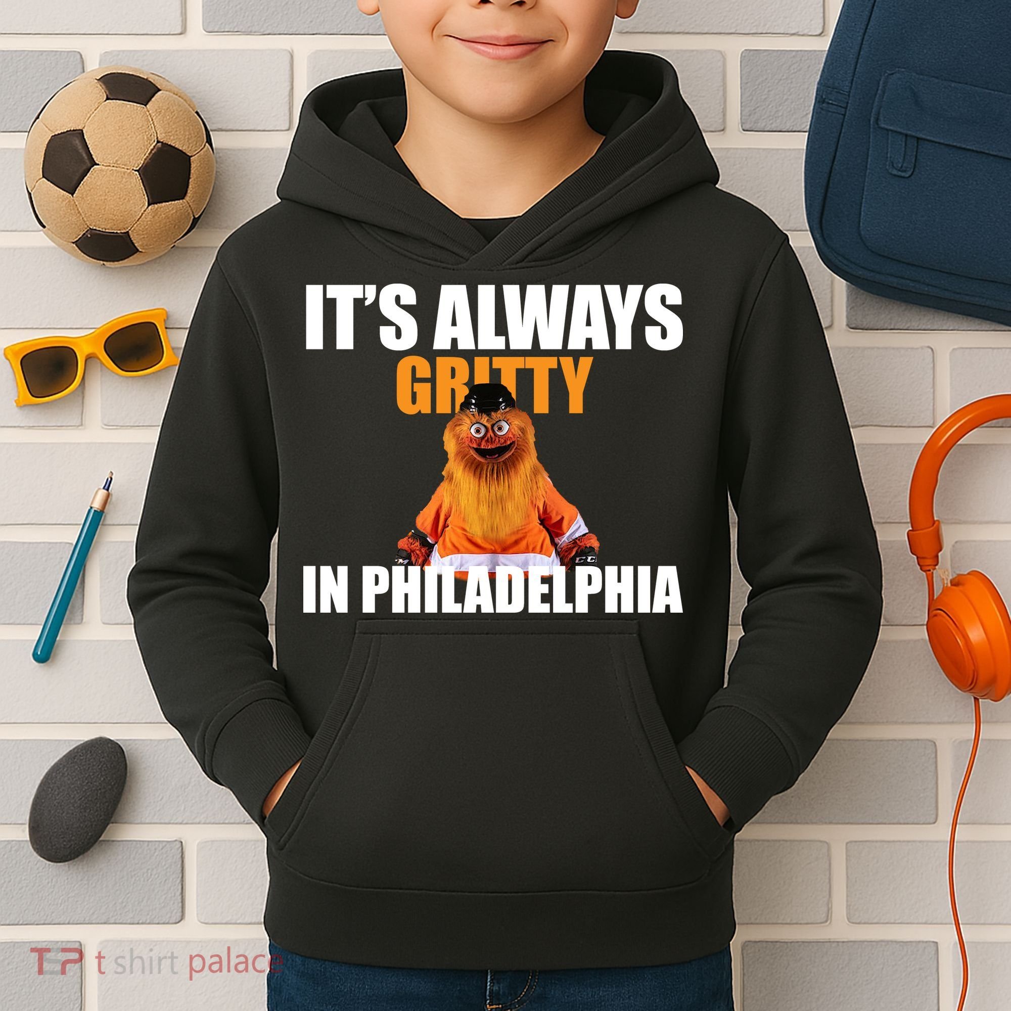 It's Always Gritty In Philadelphia Kids Hoodie