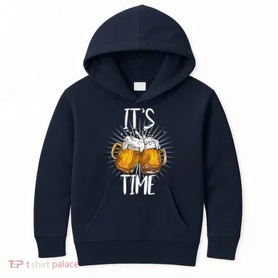 It's Beer Time Kids Hoodie