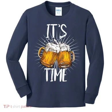 It's Beer Time Kids Long Sleeve Shirt
