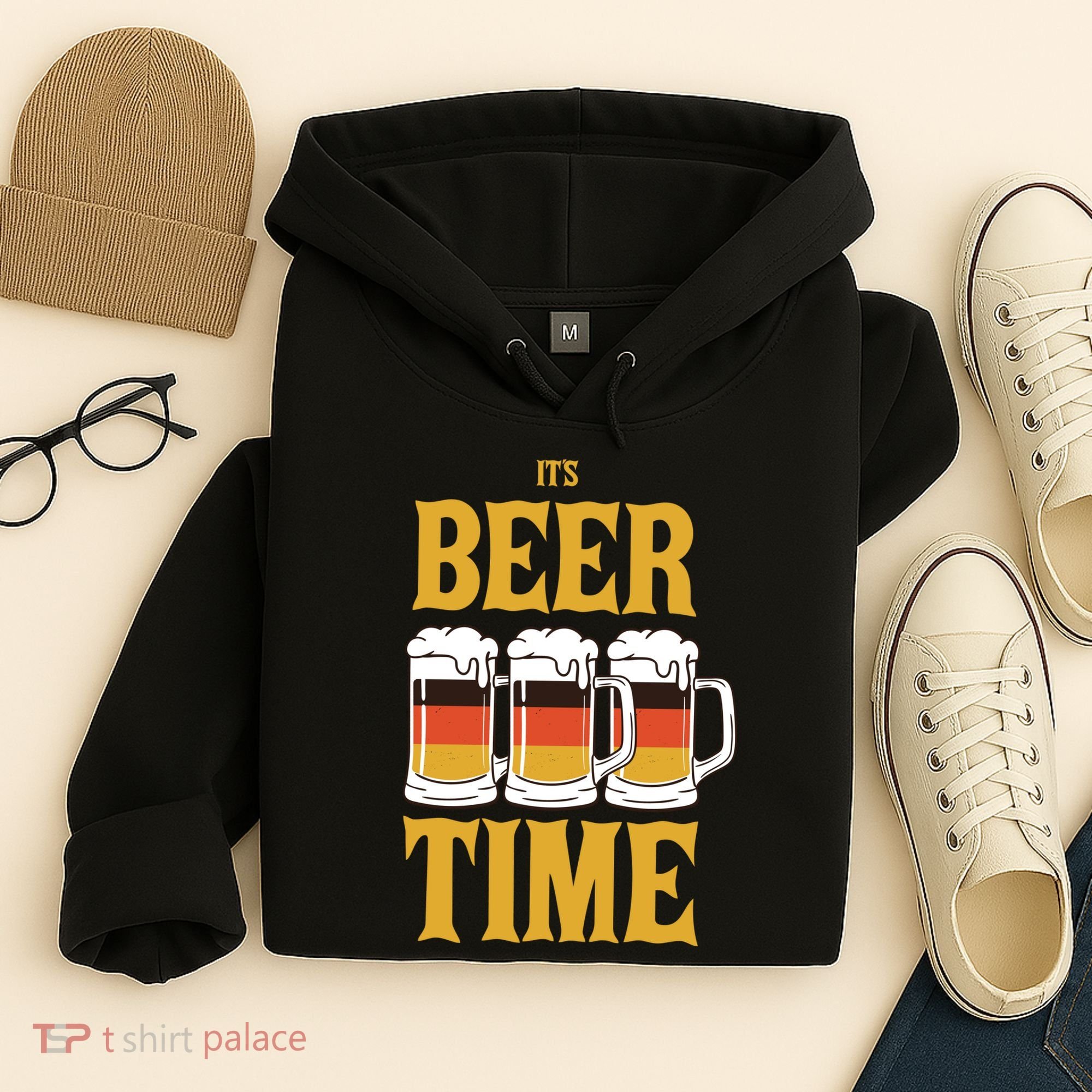 It's Beer Time German Flag Hoodie