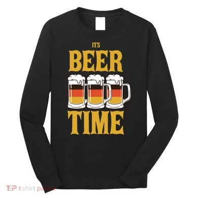 It's Beer Time German Flag Long Sleeve Shirt