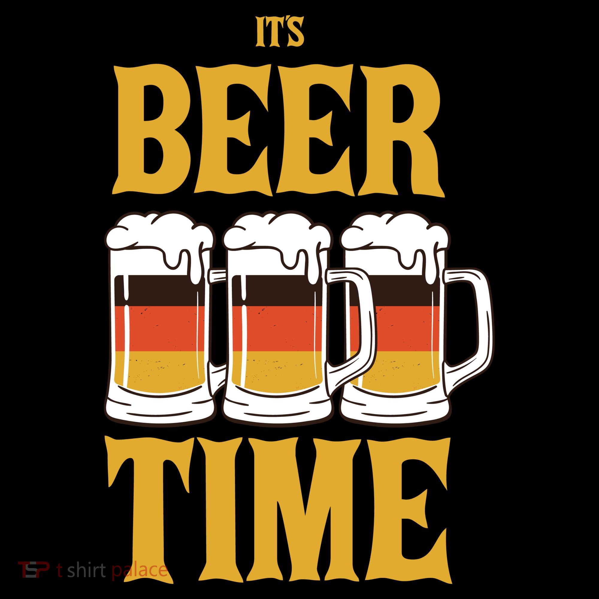 It's Beer Time German Flag T-Shirt