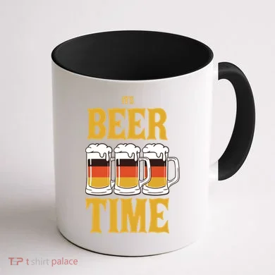 It's Beer Time German Flag Coffee Mug back