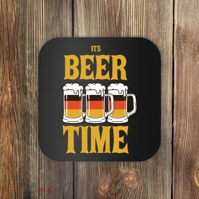 It's Beer Time German Flag Coaster