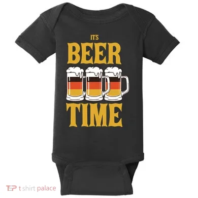 It's Beer Time German Flag Baby Bodysuit