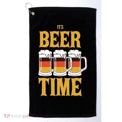It's Beer Time German Flag Golf Towel
