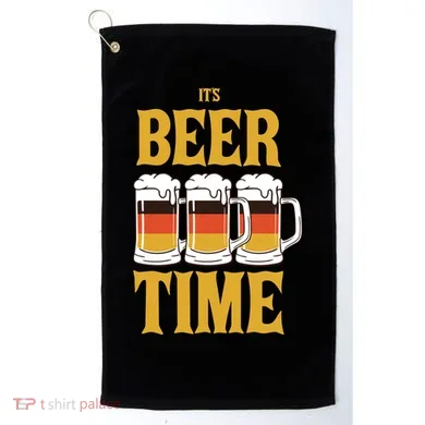 It's Beer Time German Flag Golf Towel