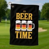It's Beer Time German Flag Golf Towel thumb 1