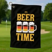 It's Beer Time German Flag Golf Towel thumb 1