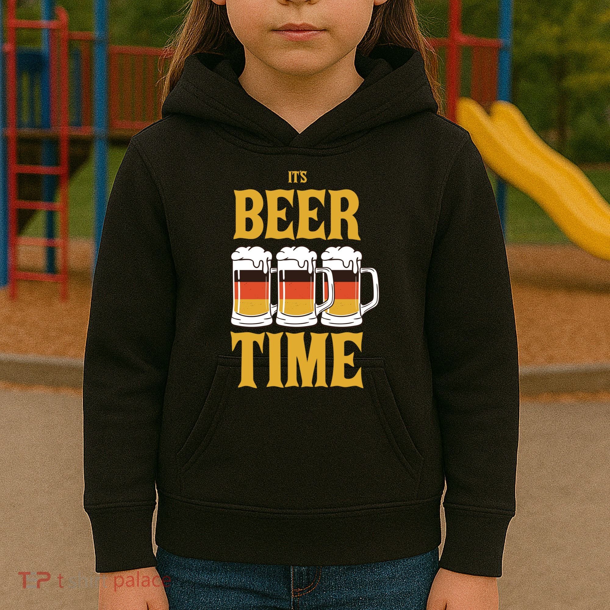 It's Beer Time German Flag Kids Hoodie