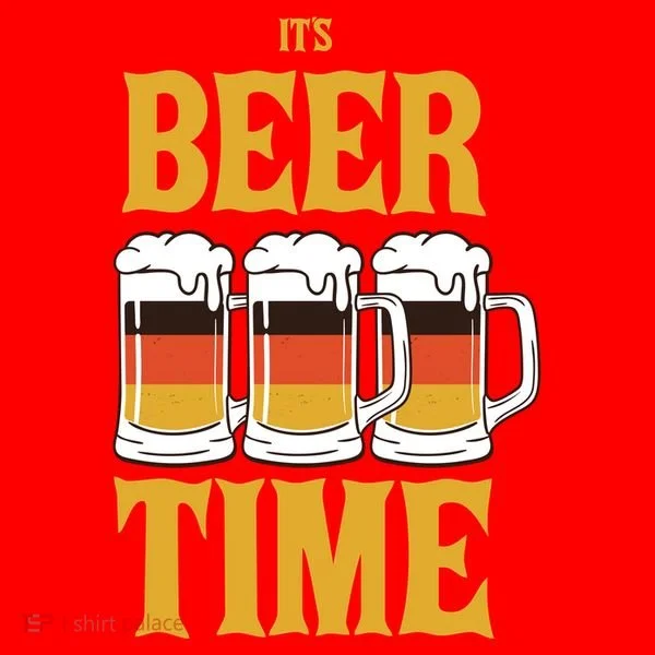 It's Beer Time German Flag Santa Hat