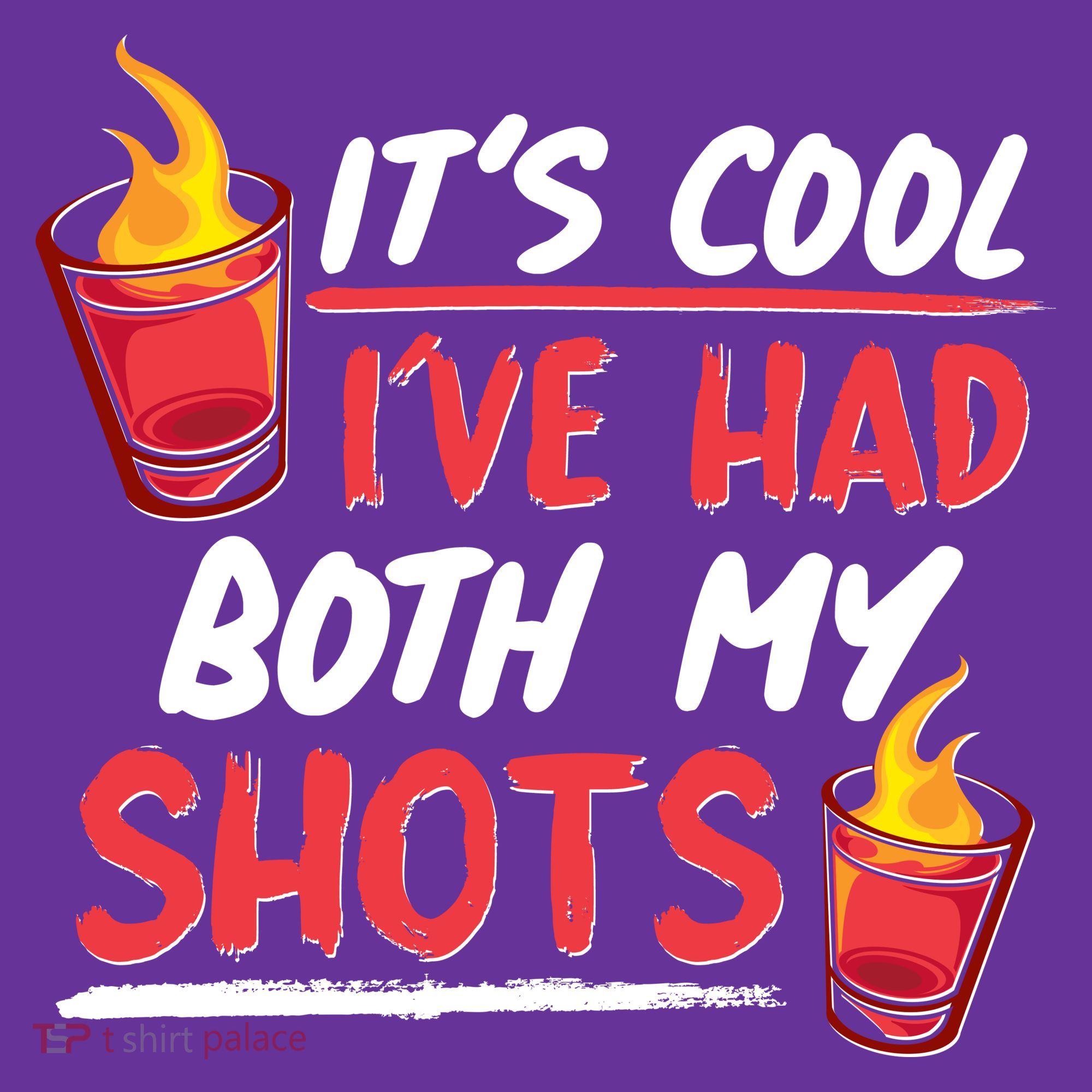 It's Cool I've Had Both My Shots Flaming Drinks T-Shirt