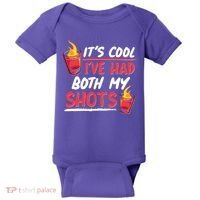 It's Cool I've Had Both My Shots Flaming Drinks Baby Bodysuit thumb 0