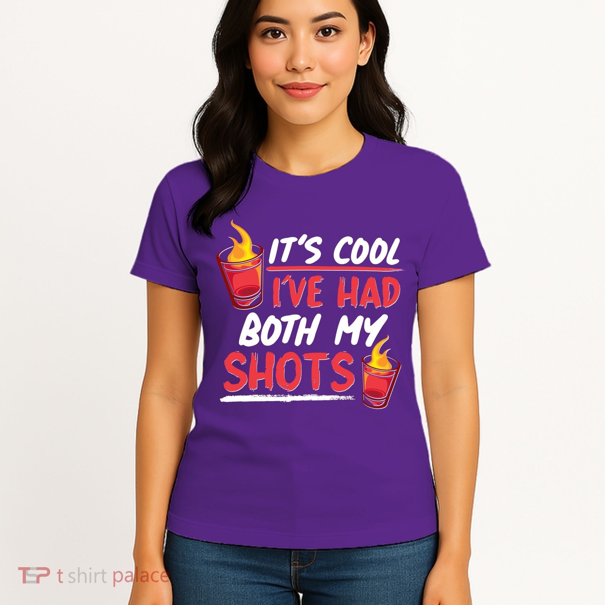 It's Cool I've Had Both My Shots Flaming Drinks Women's T-Shirt