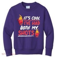 It's Cool I've Had Both My Shots Flaming Drinks Kids Sweatshirt thumb 0