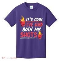 It's Cool I've Had Both My Shots Flaming Drinks Kids T-Shirt thumb 0