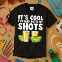 It's Cool I've Had Both My Shots Tequila Shots  Kids T-Shirt thumb 3