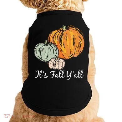 It's Fall Y'all Pumpkin Illustration Doggie Tank