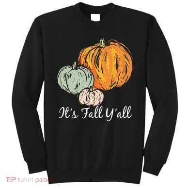 It's Fall Y'all Pumpkin Illustration Sweatshirt