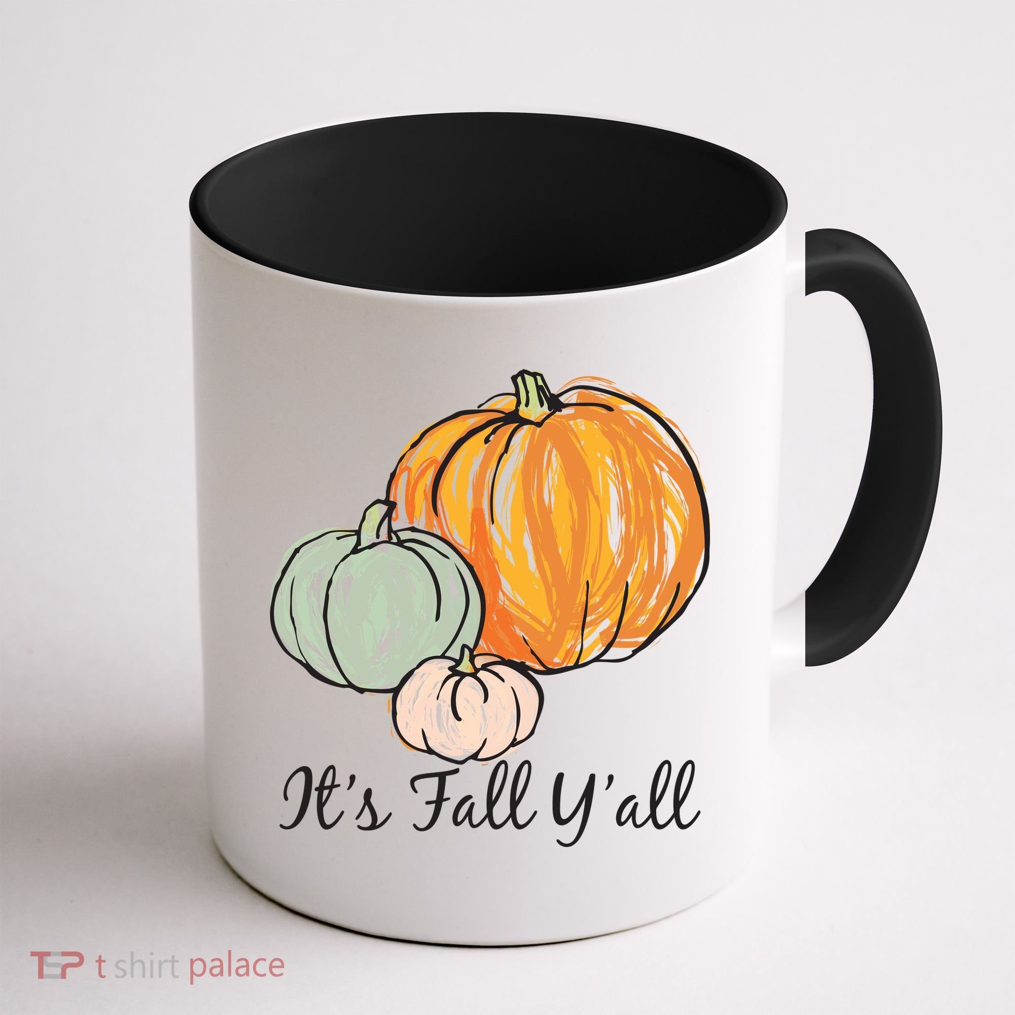 It's Fall Y'all Pumpkin Illustration Coffee Mug