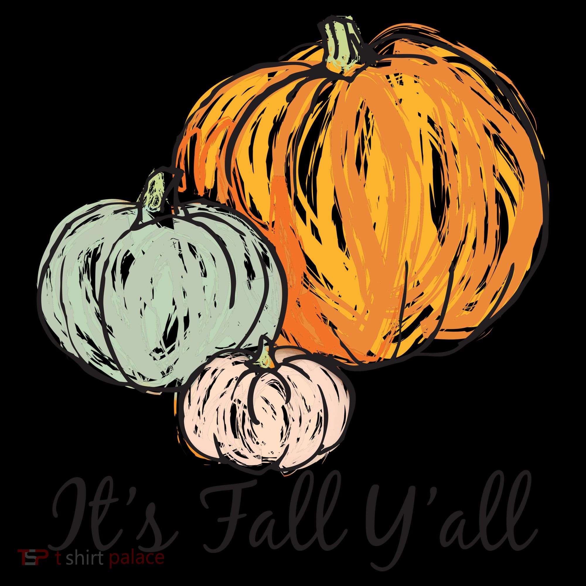 It's Fall Y'all Pumpkin Illustration Coffee Mug