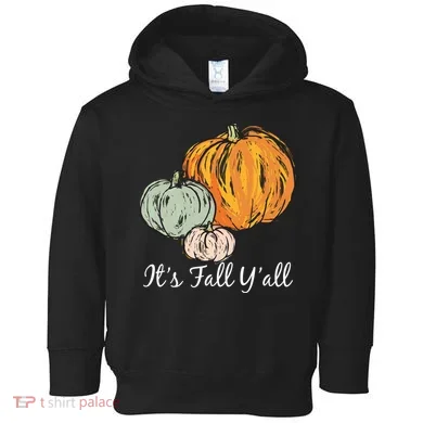It's Fall Y'all Pumpkin Illustration Toddler Hoodie