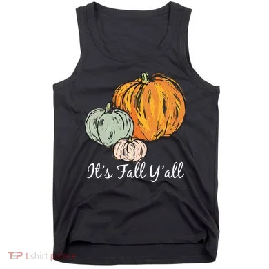 It's Fall Y'all Pumpkin Illustration Tank Top