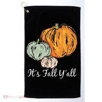 It's Fall Y'all Pumpkin Illustration Golf Towel thumb 0