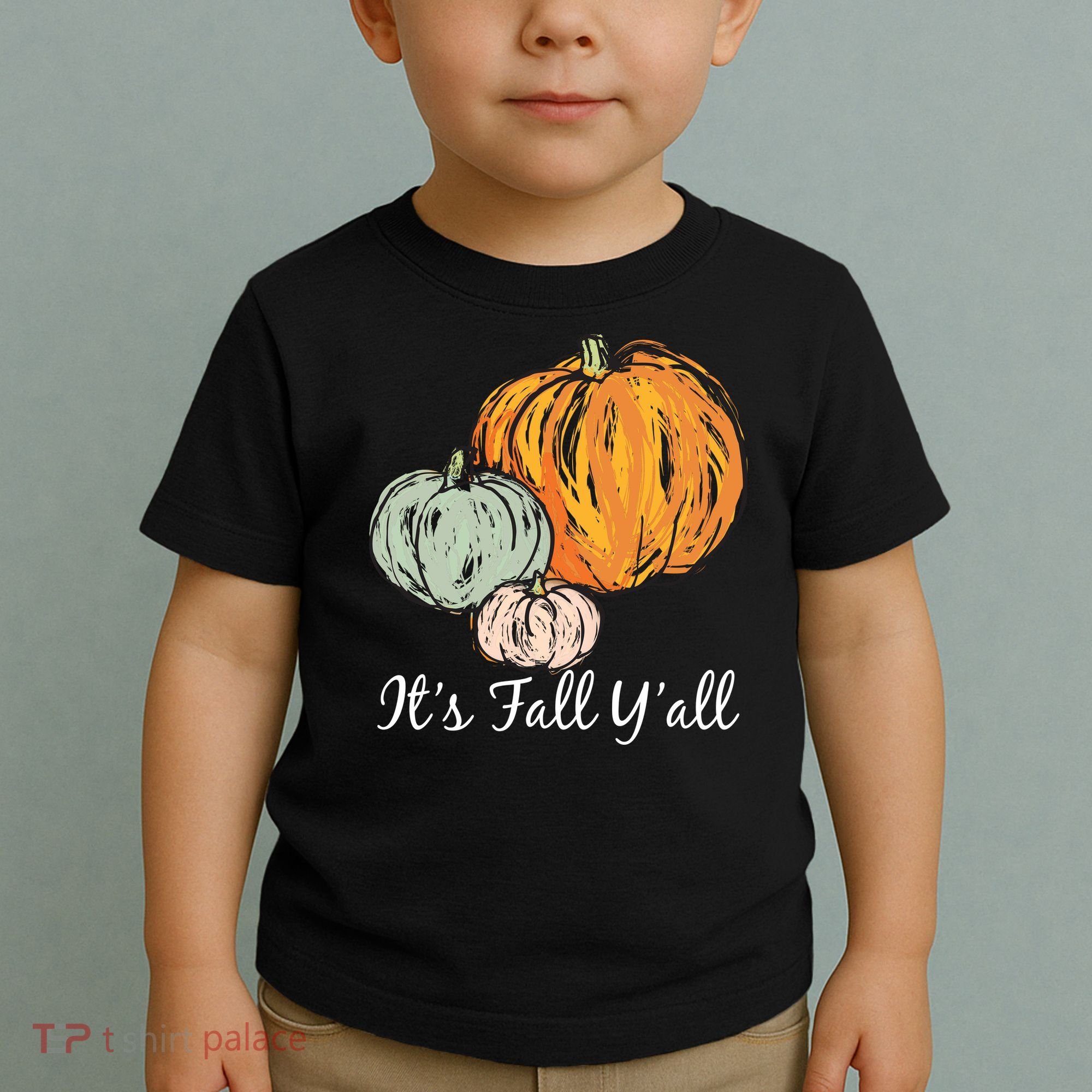 It's Fall Y'all Pumpkin Illustration Toddler T-Shirt