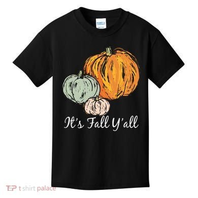 It's Fall Y'all Pumpkin Illustration Kids T-Shirt