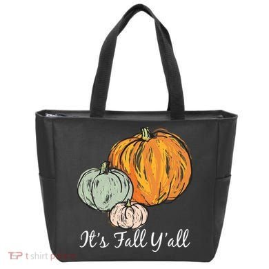 It's Fall Y'all Pumpkin Illustration Tote Bag