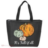 It's Fall Y'all Pumpkin Illustration Tote Bag thumb 0