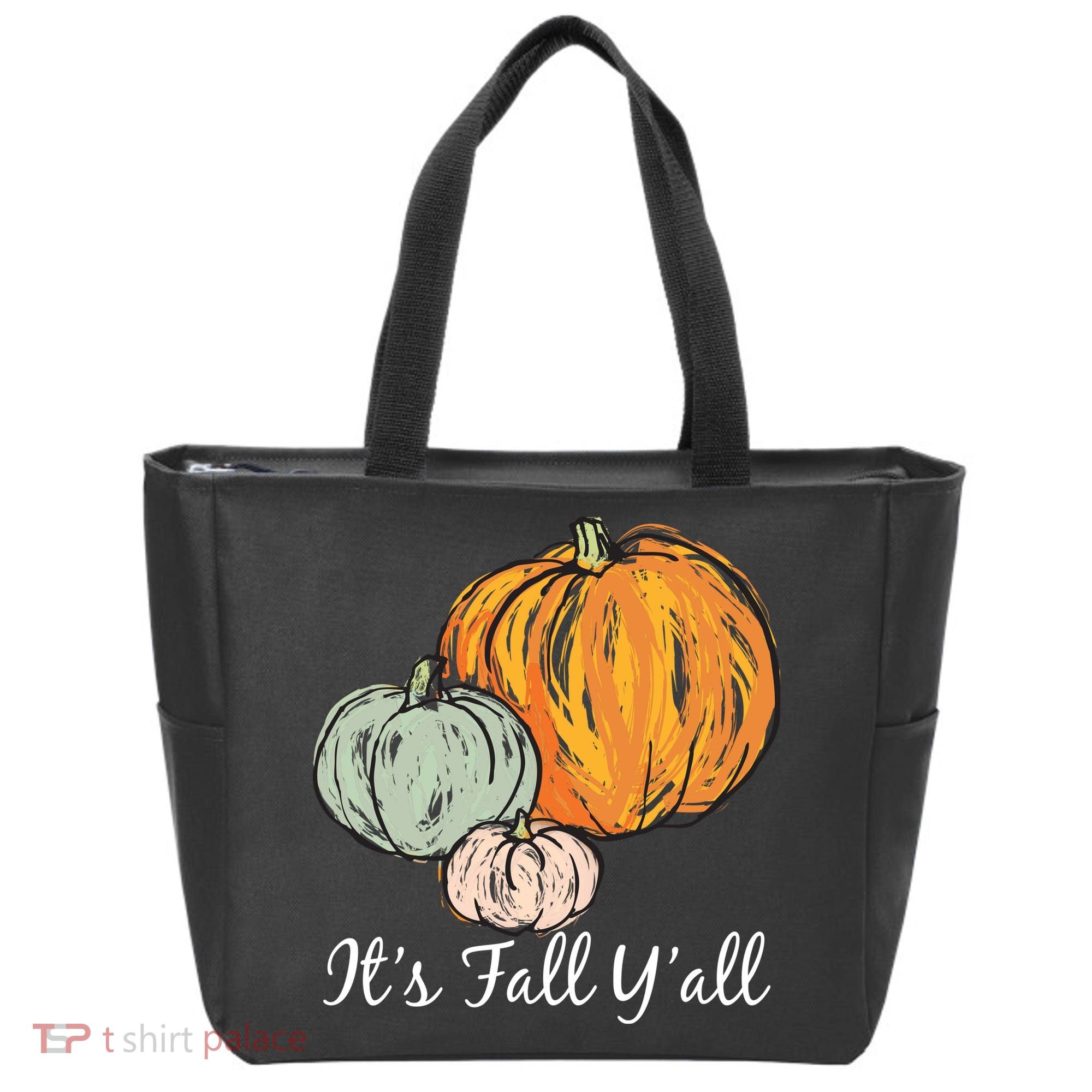 It's Fall Y'all Pumpkin Illustration Tote Bag