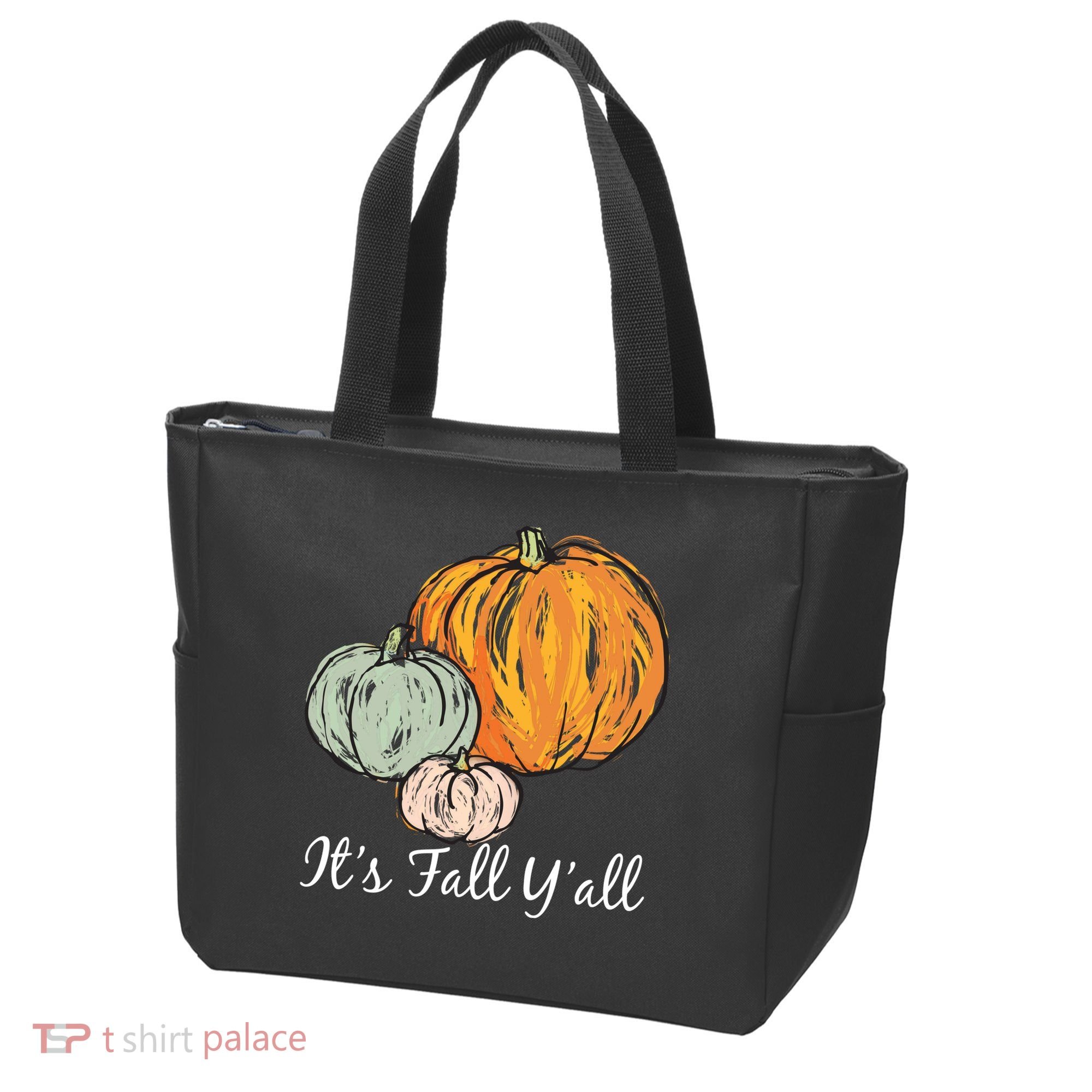 It's Fall Y'all Pumpkin Illustration Tote Bag