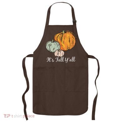 It's Fall Y'all Pumpkin Illustration Apron