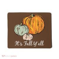 It's Fall Y'all Pumpkin Illustration Mousepad thumb 0