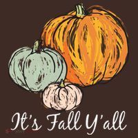 It's Fall Y'all Pumpkin Illustration Mousepad thumb 1