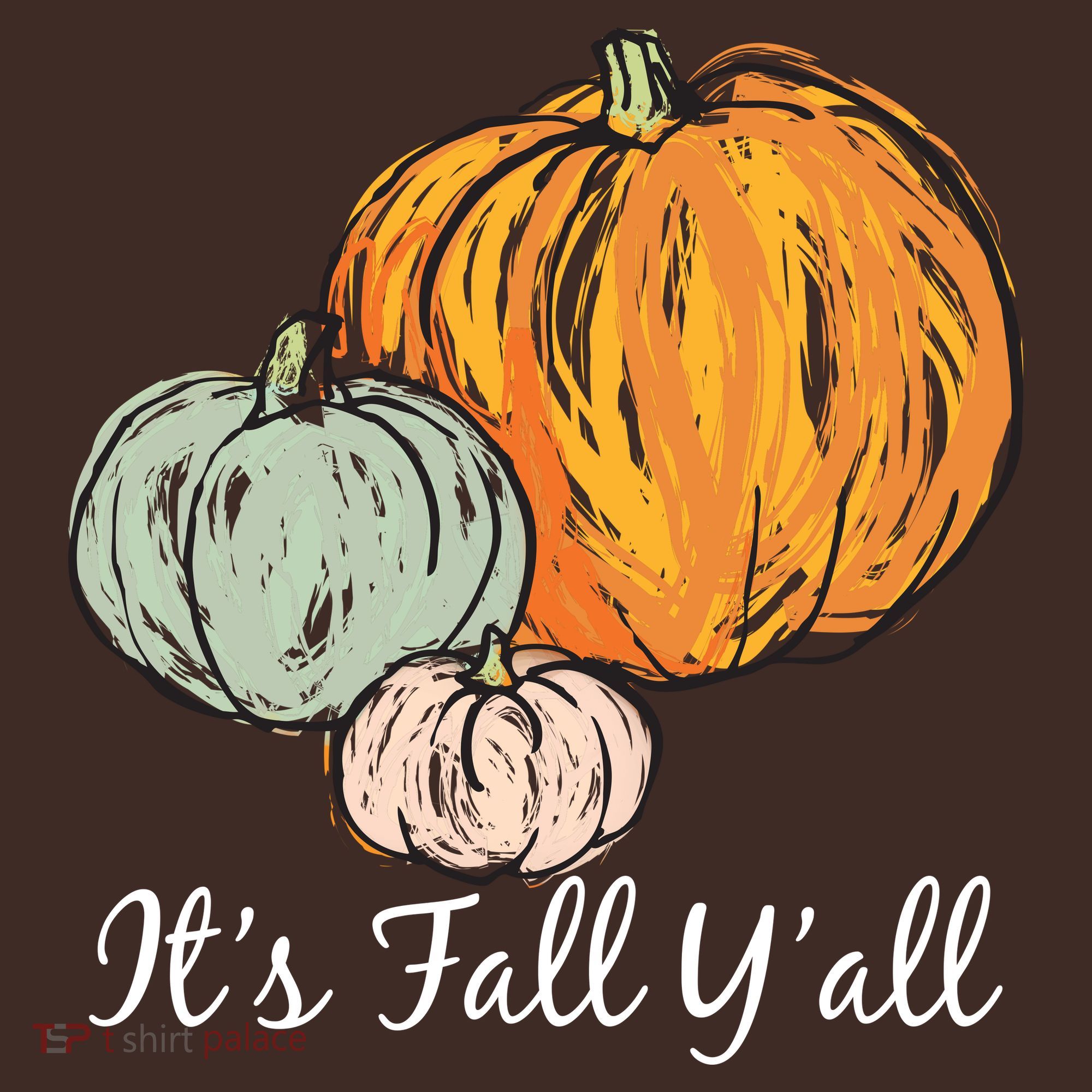 It's Fall Y'all Pumpkin Illustration Mousepad