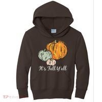 It's Fall Y'all Pumpkin Illustration Kids Hoodie thumb 0