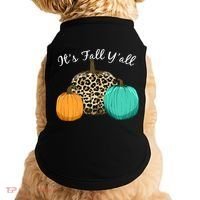 It's Fall Y'all Pumpkins Autumn Doggie Tank thumb 0