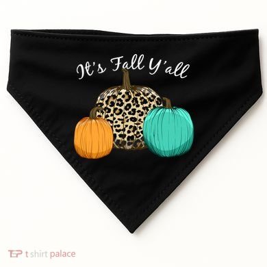 It's Fall Y'all Pumpkins Autumn USA-Made Doggie Bandana