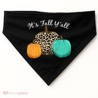 It's Fall Y'all Pumpkins Autumn USA-Made Doggie Bandana thumb 0