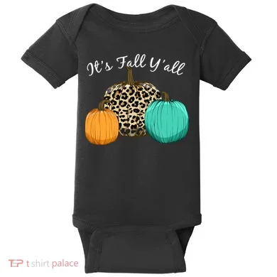 It's Fall Y'all Pumpkins Autumn Baby Bodysuit