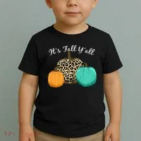 It's Fall Y'all Pumpkins Autumn Toddler T-Shirt thumb 2