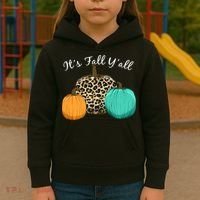 It's Fall Y'all Pumpkins Autumn Kids Hoodie thumb 3