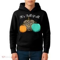 It's Fall Y'all Pumpkins Autumn Kids Hoodie thumb 4