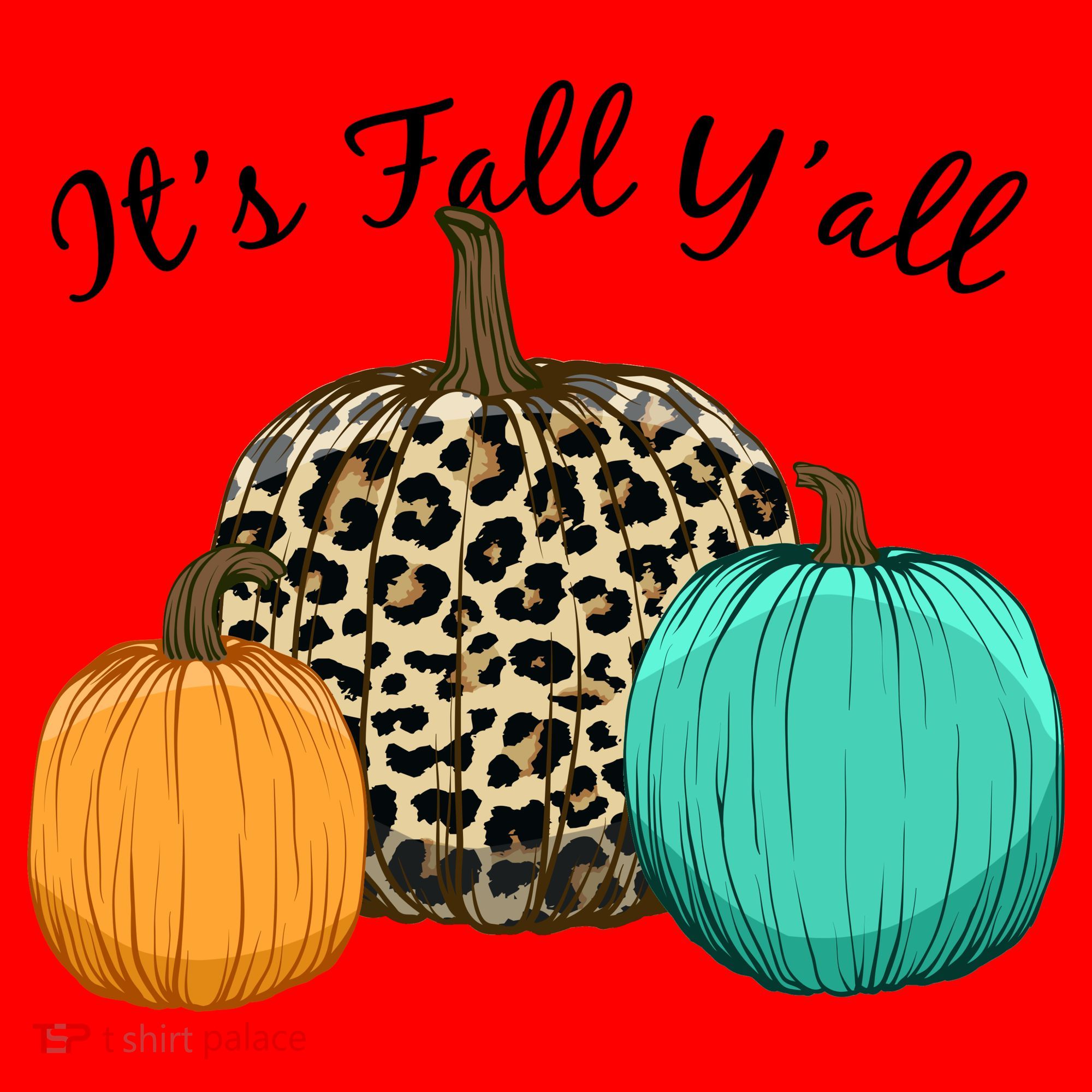 It's Fall Y'all Pumpkins Autumn Santa Hat