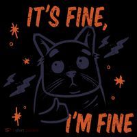 It's Fine I'm Fine Cat Coaster thumb 2