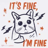 It's Fine I'm Fine Cat Doggie Tank thumb 4